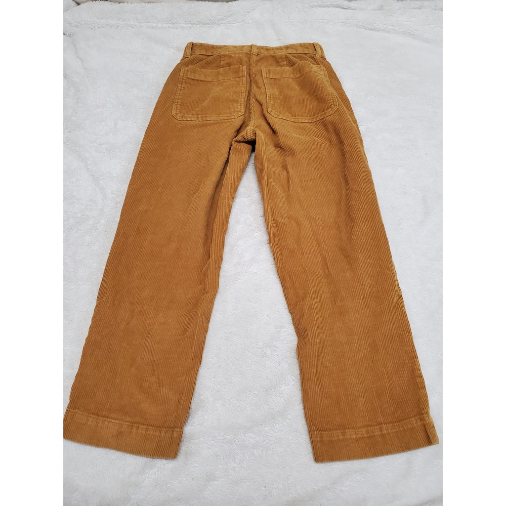 Everlane Tan Corduroy Cropped Pants Women Small 28 Classic Capsule Academia Boho - Picture 4 of 10
